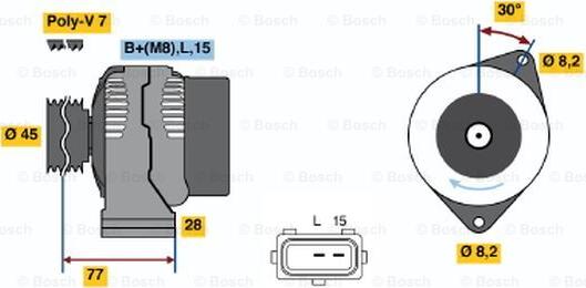 BOSCH 0 986 041 391 - Alternatore autozon.pro