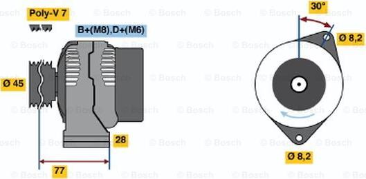 BOSCH 0 986 041 361 - Alternatore autozon.pro