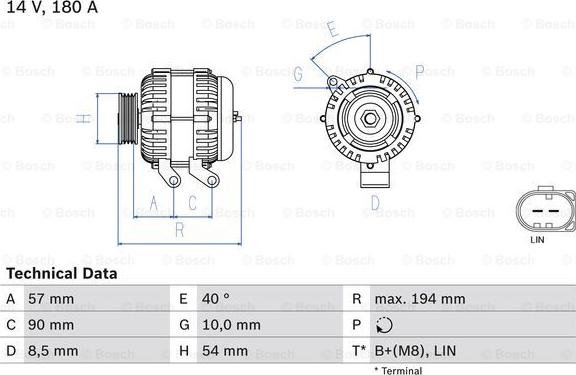 BOSCH 0 986 048 400 - Alternatore autozon.pro