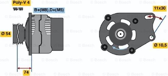 BOSCH 0 986 048 630 - Alternatore autozon.pro