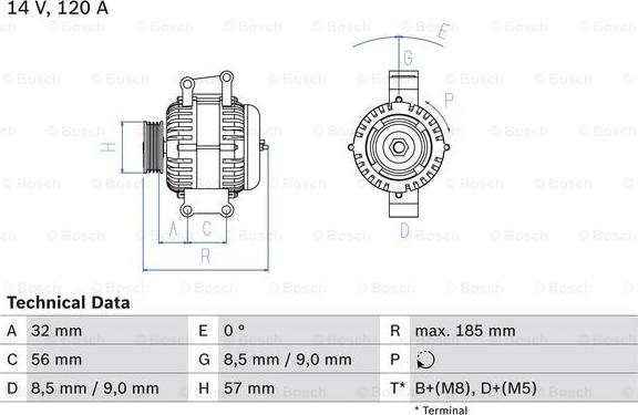 BOSCH 0 986 048 620 - Alternatore autozon.pro