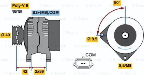 BOSCH 0 986 048 060 - Alternatore autozon.pro