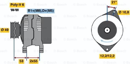 BOSCH 0 986 048 030 - Alternatore autozon.pro