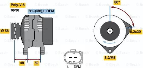 BOSCH 0 986 048 160 - Alternatore autozon.pro