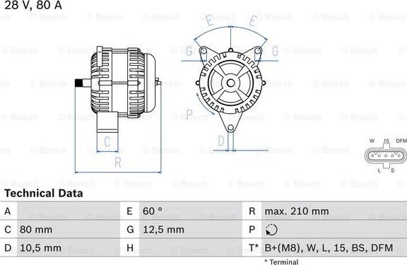 BOSCH 0 986 048 100 - Alternatore autozon.pro