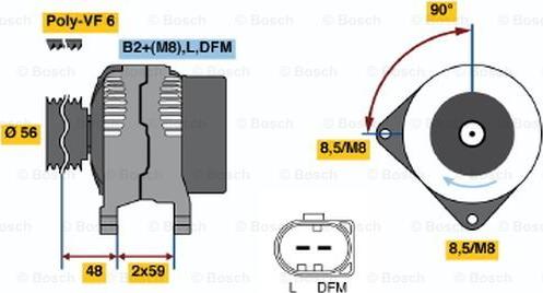 BOSCH 0 986 048 180 - Alternatore autozon.pro