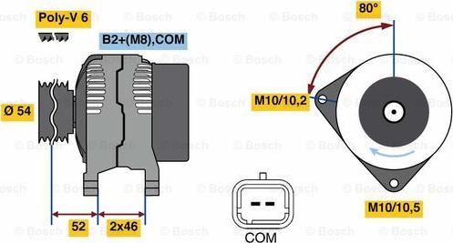 BOSCH 0 986 048 360 - Alternatore autozon.pro