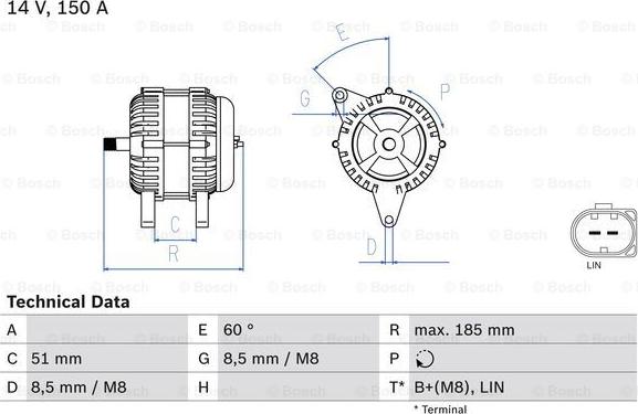 BOSCH 0 986 048 380 - Alternatore autozon.pro