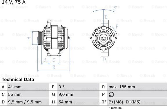 BOSCH 0 986 048 781 - Alternatore autozon.pro