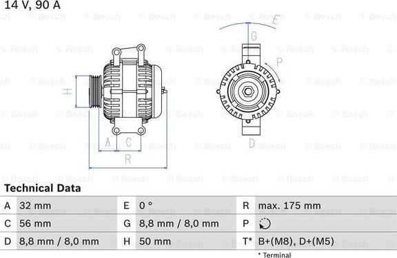 BOSCH 0 986 043 650 - Alternatore autozon.pro