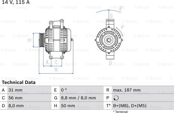 BOSCH 0 986 043 660 - Alternatore autozon.pro