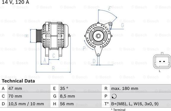 BOSCH 0 986 043 091 - Alternatore autozon.pro