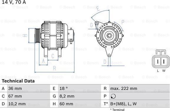 BOSCH 0 986 043 101 - Alternatore autozon.pro