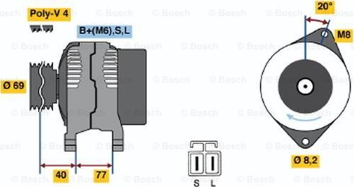 BOSCH 0 986 042 901 - Alternatore autozon.pro