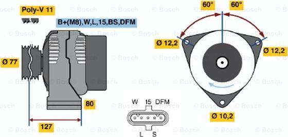 BOSCH 0 986 042 410 - Alternatore autozon.pro