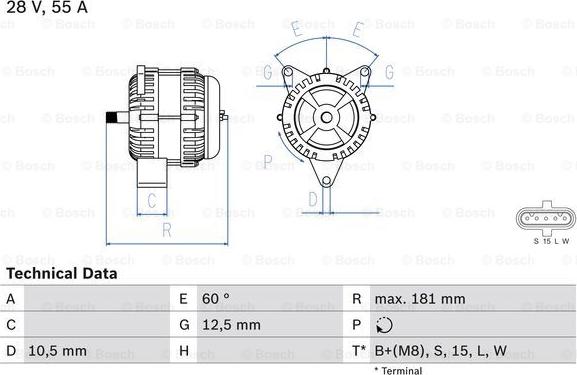 BOSCH 0 986 042 580 - Alternatore autozon.pro