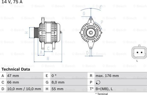 BOSCH 0 986 042 191 - Alternatore autozon.pro