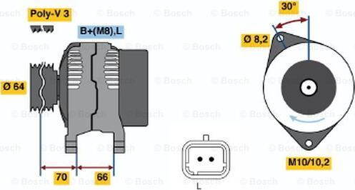 BOSCH 0 986 042 101 - Alternatore autozon.pro