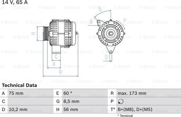 BOSCH 0 986 042 111 - Alternatore autozon.pro