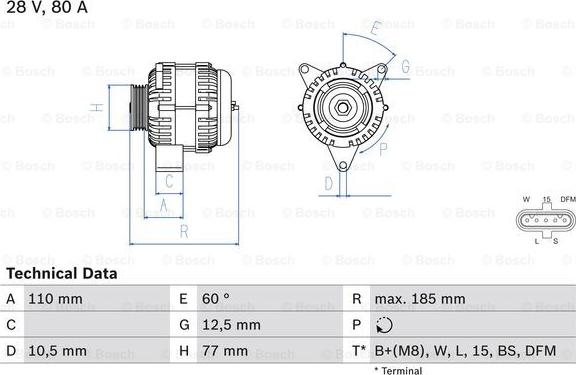 BOSCH 0 986 042 360 - Alternatore autozon.pro