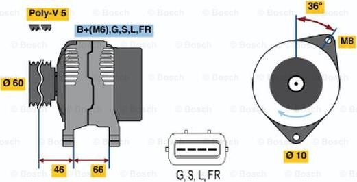 BOSCH 0 986 042 301 - Alternatore autozon.pro