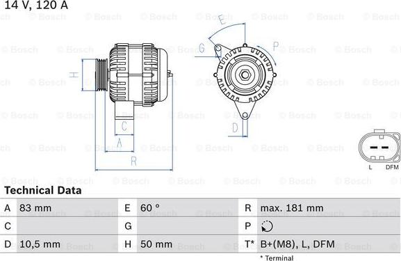 BOSCH 0 986 047 540 - Alternatore autozon.pro