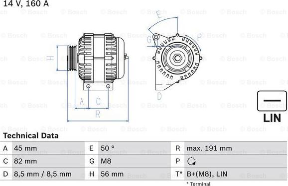 BOSCH 0 986 047 500 - Alternatore autozon.pro