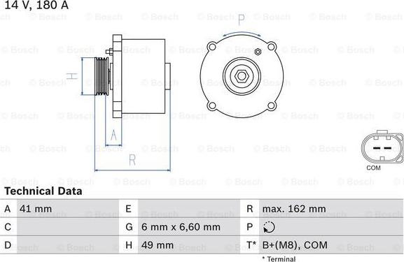 BOSCH 0 986 047 170 - Alternatore autozon.pro