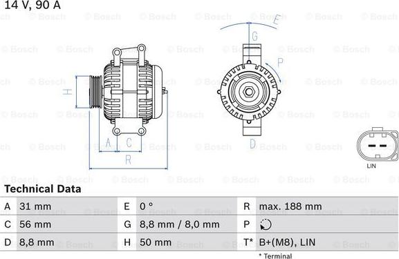 BOSCH 0 986 047 840 - Alternatore autozon.pro