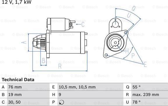 BOSCH 0 986 019 960 - Motorino d'avviamento autozon.pro