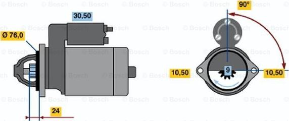 BOSCH 0 986 019 900 - Motorino d'avviamento autozon.pro