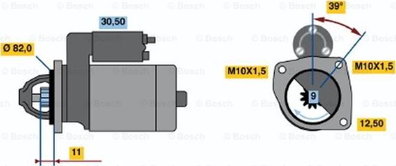 BOSCH 0 986 019 910 - Motorino d'avviamento autozon.pro