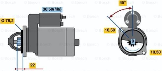 BOSCH 0 986 019 970 - Motorino d'avviamento autozon.pro