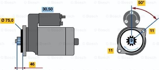 BOSCH 0 986 019 051 - Motorino d'avviamento autozon.pro