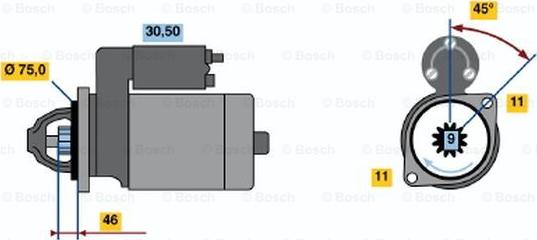 BOSCH 0 986 019 061 - Motorino d'avviamento autozon.pro