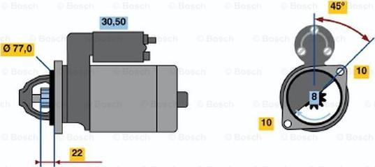 BOSCH 0 986 019 081 - Motorino d'avviamento autozon.pro