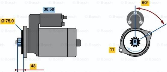 BOSCH 0 986 019 071 - Motorino d'avviamento autozon.pro