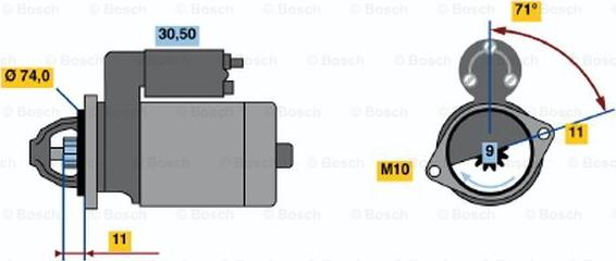 BOSCH 0 986 019 161 - Motorino d'avviamento autozon.pro