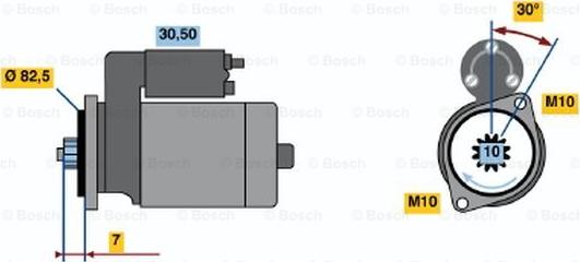 BOSCH 0 986 019 101 - Motorino d'avviamento autozon.pro