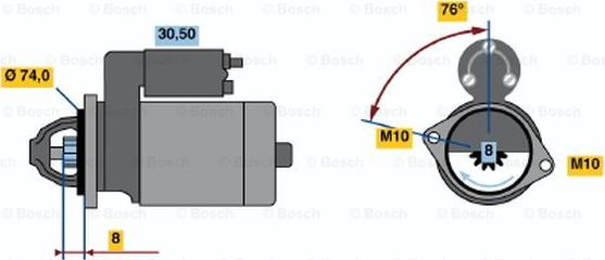 BOSCH 0 986 019 111 - Motorino d'avviamento autozon.pro