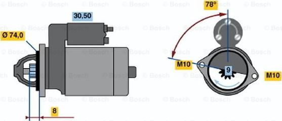 BOSCH 0 986 019 131 - Motorino d'avviamento autozon.pro