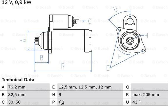 BOSCH 0 986 019 890 - Motorino d'avviamento autozon.pro