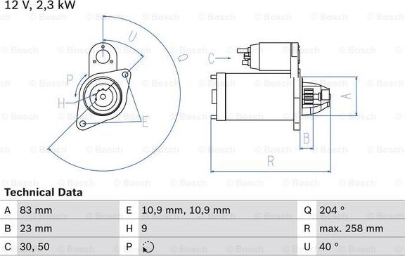 BOSCH 0 986 019 820 - Motorino d'avviamento autozon.pro