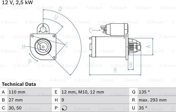 BOSCH 0 986 019 320 - Motorino d'avviamento autozon.pro