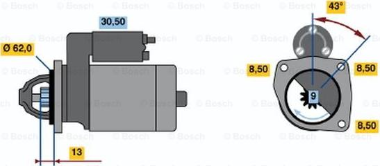 BOSCH 0 986 014 960 - Motorino d'avviamento autozon.pro