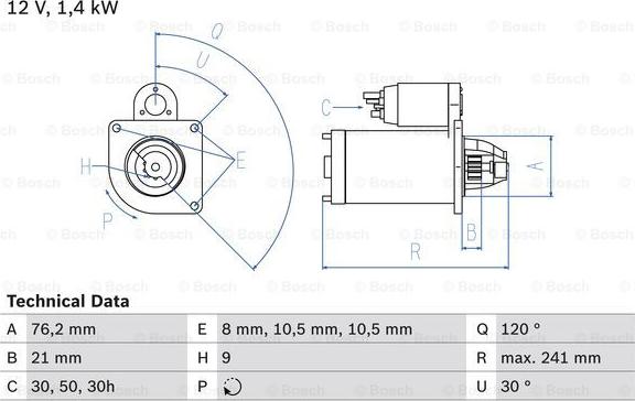 BOSCH 0 986 014 900 - Motorino d'avviamento autozon.pro