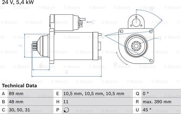 BOSCH 0 986 014 910 - Motorino d'avviamento autozon.pro