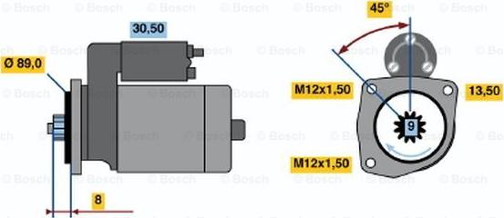 BOSCH 0 986 014 971 - Motorino d'avviamento autozon.pro