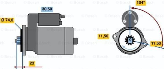 BOSCH 0 986 014 451 - Motorino d'avviamento autozon.pro