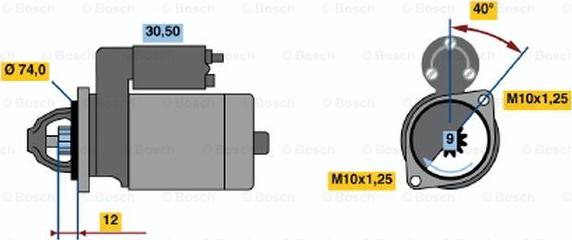 BOSCH 0 986 014 481 - Motorino d'avviamento autozon.pro